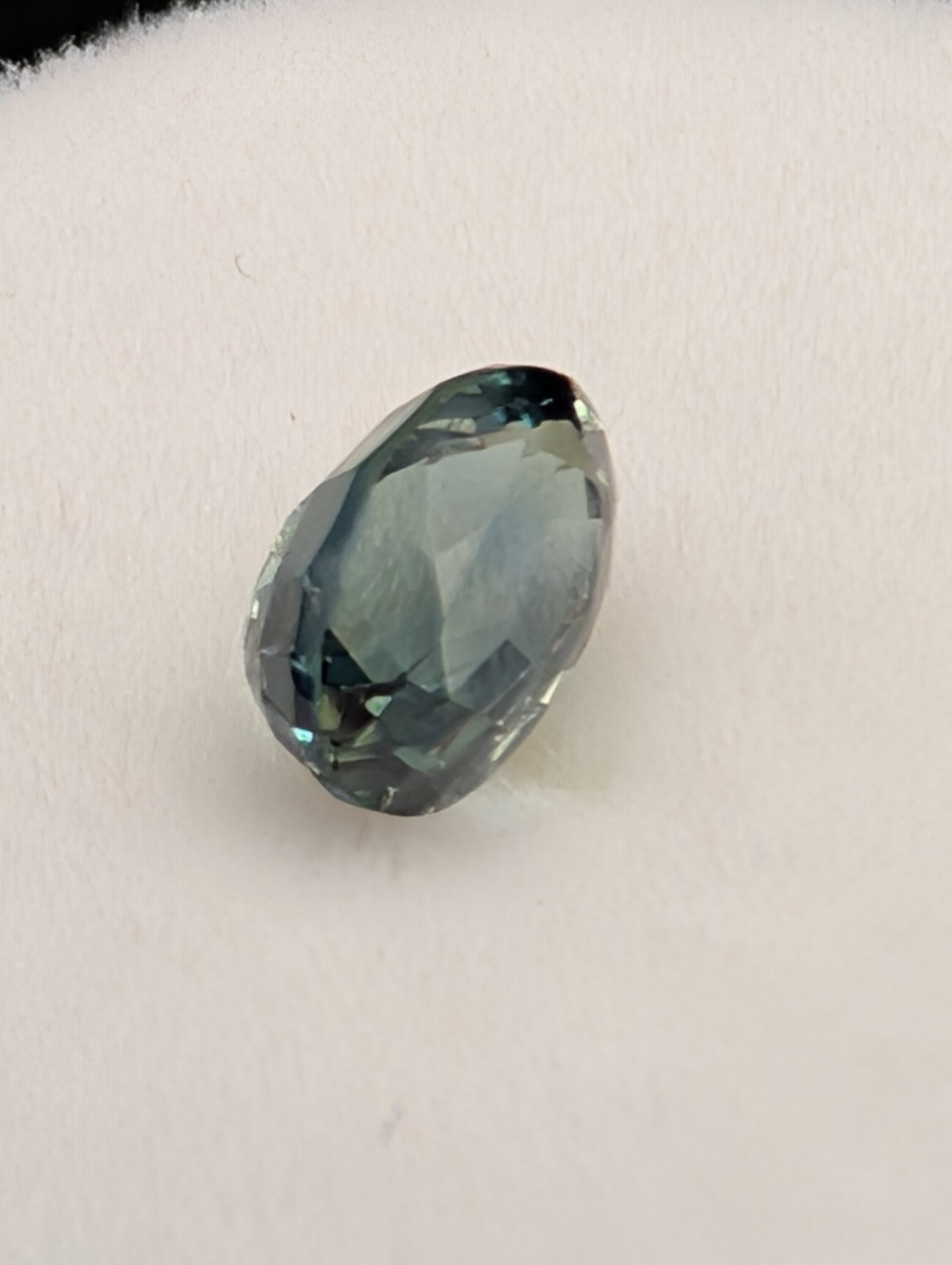0.56ct Natural Unheated Greenish Blue Sapphire - Oval Cut