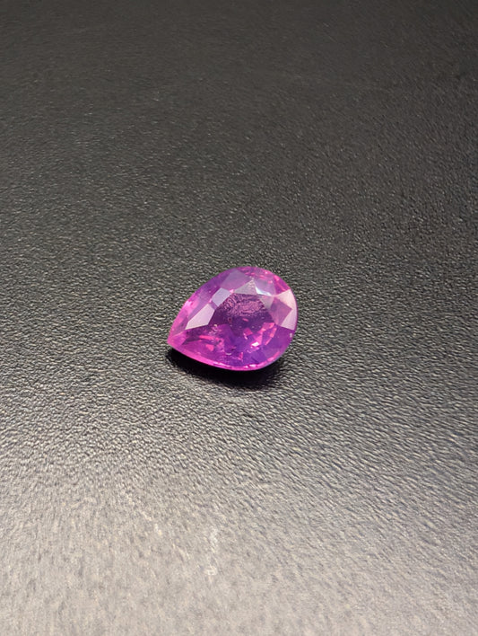 0.61ct Natural Unheated Padparadscha Sapphire - Pear Cut