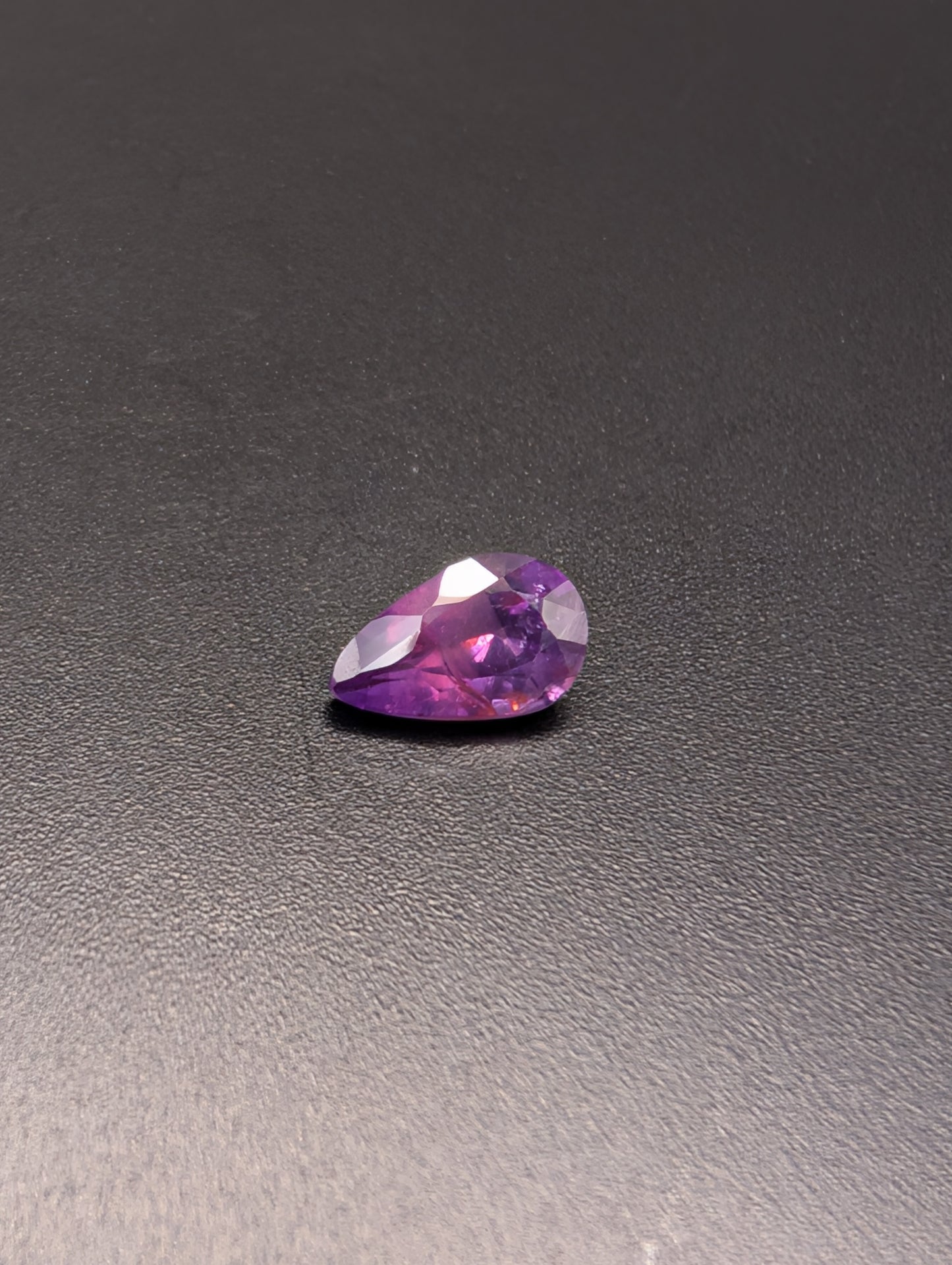 0.88ct Natural Unheated Violet Sapphire - Pear Cut
